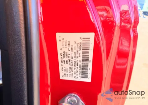 2012 Honda Accord Ex z USA, uszkodzony, nr VIN 1HGCS1B78CA015465